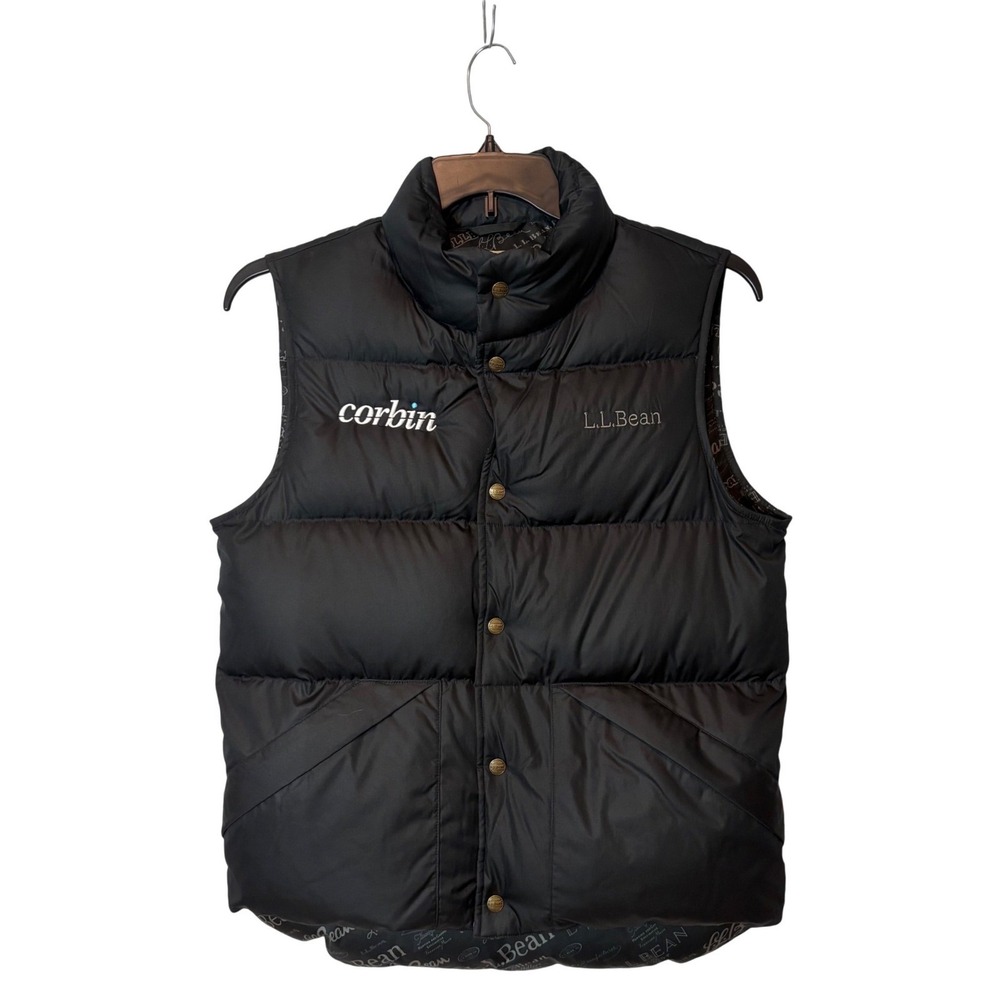 LL Bean Trail Model DownTek Puffer Vest Black Size WS Water Repellent Packable